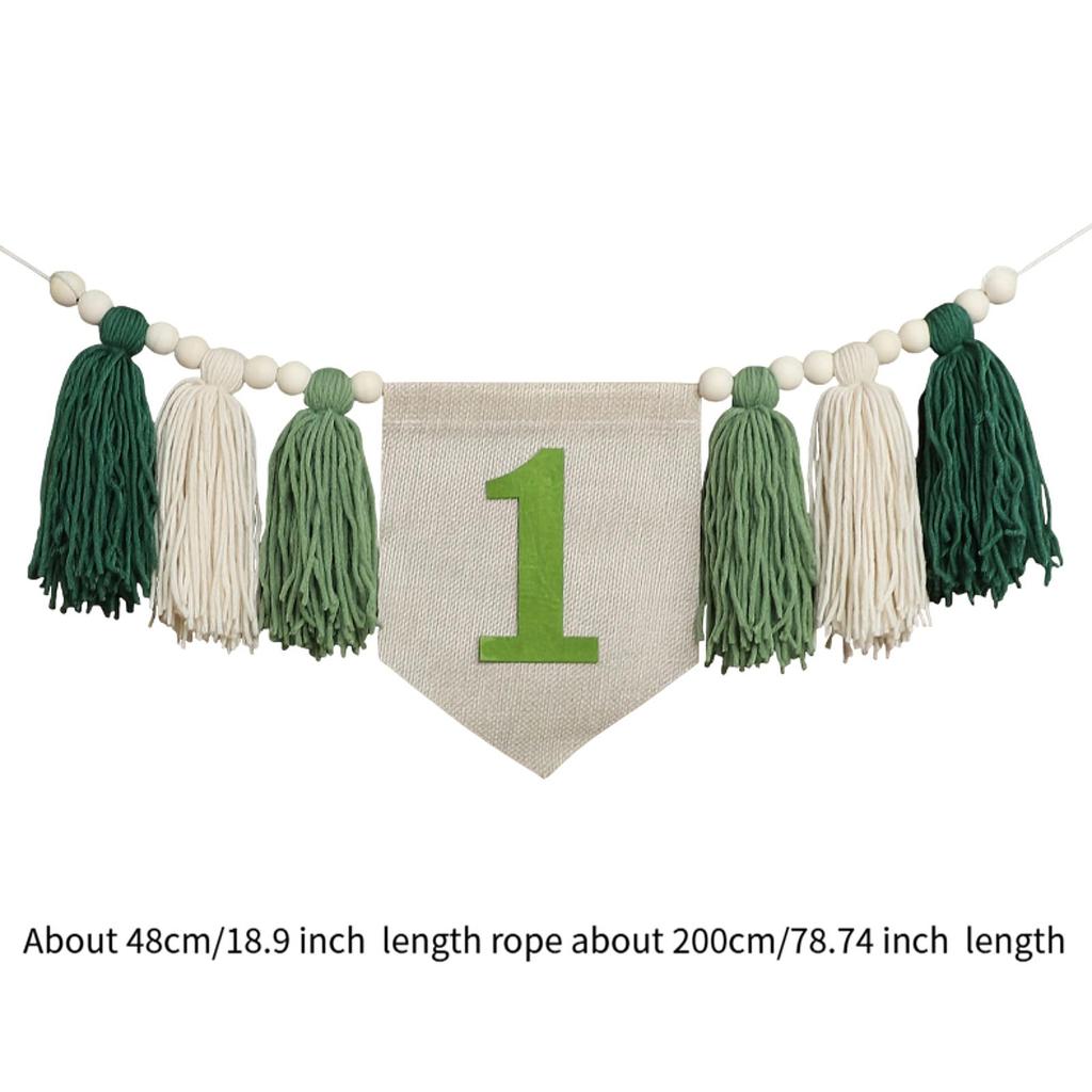 Boho 1st Birthday Party Decoration Banner Photo Prop for Girl Baby Shower Pink Wall Hangings Decorative for Kids Bedroom Gift