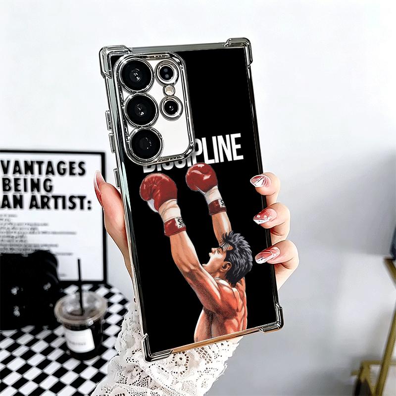 Hajime No Ippo Anime Plating Phone Case For Samsung Galaxy S24 S25 FE S26 Edge S23 Ultra S22 S21 Plus S20 Anti-Fall Airabag Cove