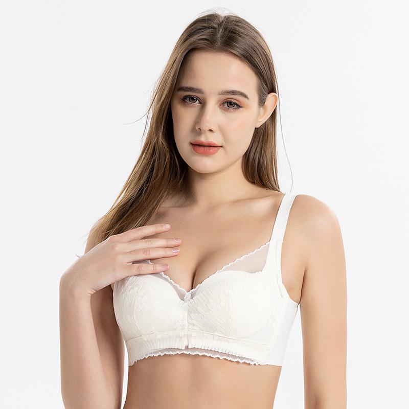 Bra Adjustable Thin Lace Wireless Bra with 100% Mulberry Silk Inner Cup Sexy Women Brassiere Underwear