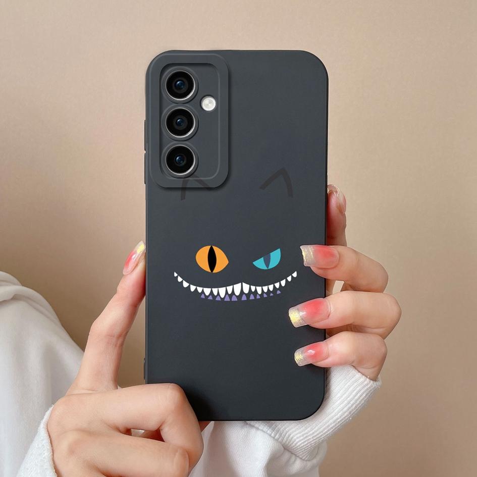 Liquid Silicone For Samsung Galaxy F15 A55 S24 Ultra A15 S24+ M15 Phone Cases Lovely Cat High Quality Camera Protection Luxury Back Covers For Galaxy
