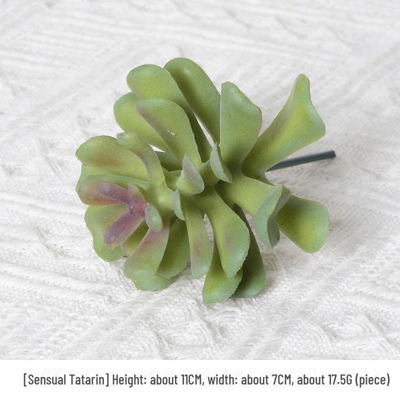 Mini Flocking Artificial Succulent Bonsai for DIY Wall Decor