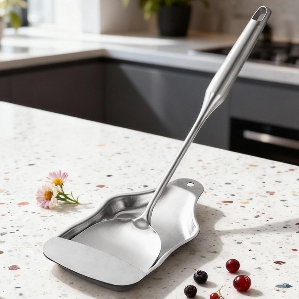 Stainless Steel Utensil Stand Stable Base Spoon Rest Nut Dishes Fruits Plates  Tableware Storage