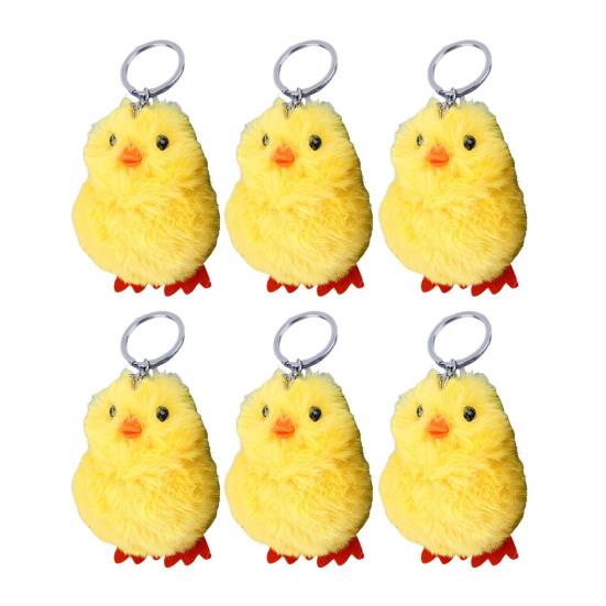 Chick Keychain Compact Size Plush Animal Keychain Bag Chain Charm Key Chain Backpack Keys Pendant Accessories