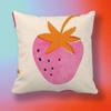 Japanese Korean Sweet Strawberry  Pillow Cover Soft Microfiber Pillowcase Home Sofa Decor Surprise Decorative Printed