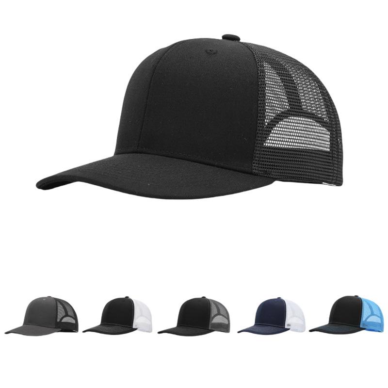 Micro Curved Brim Richardson Solid Color Sun Hat Men And Women Couple Net Hat Truck Hat Breathable Baseball Cap