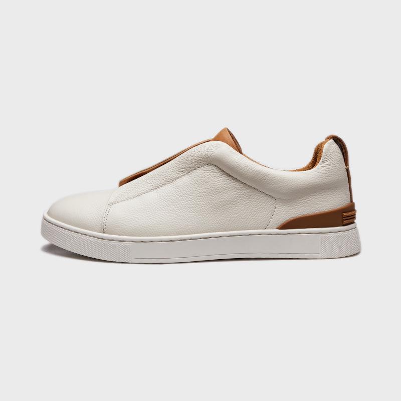 

Мужские повседневные туфли из натуральной кожи в стиле знаменитостей белого цвета 43