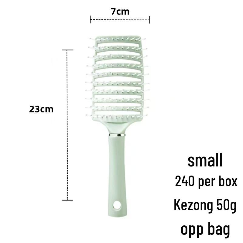 Extra Large Rib Curling & Backcombing Comb for Fluffy, Curly Long Hair with Massage Airbag Feature Massage Comb