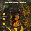 High Quality Outdoor Solar Lantern Light IP65 Waterproof Modern Hollow Heart Flower Iron Black & Gold for Patio Yard Garden