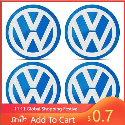 Neu Heiß 2025 Neu B5 VW Für Volkswagen 4 Stück Schwarz/Blau Auto Emblem Radnaben Center Aufkleber Zubehör Für Volkswagen Lavida
