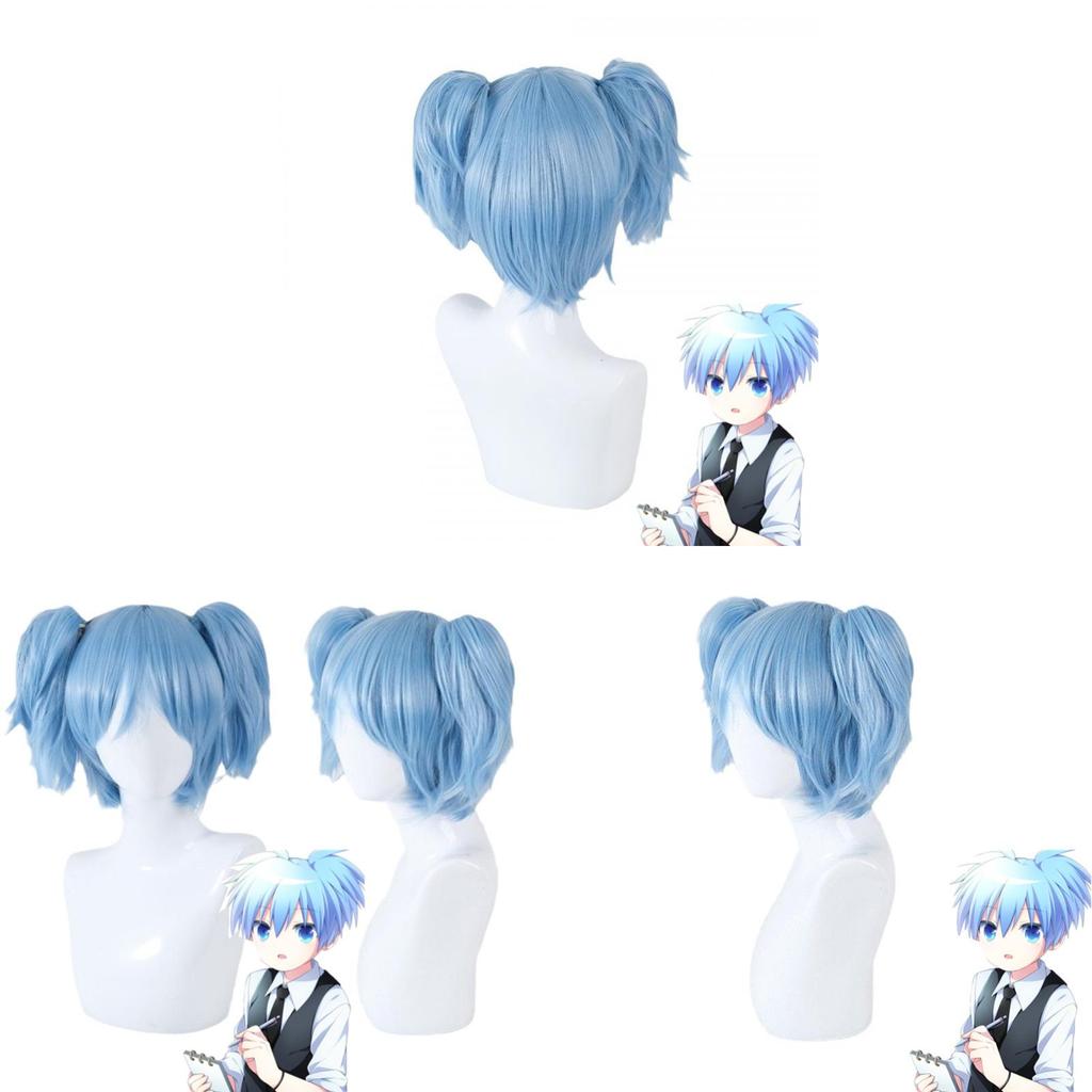 Assassination Classroom Shiota Nagisa Cosplay Wig With Double Ponytail For Costume Parties