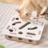 Cat Puzzle Felt Toy Indoor Kitten Interactive Sports Toy Felt Puzzle Box with Bell Ball Cat Scratching Post Entertainment Supply