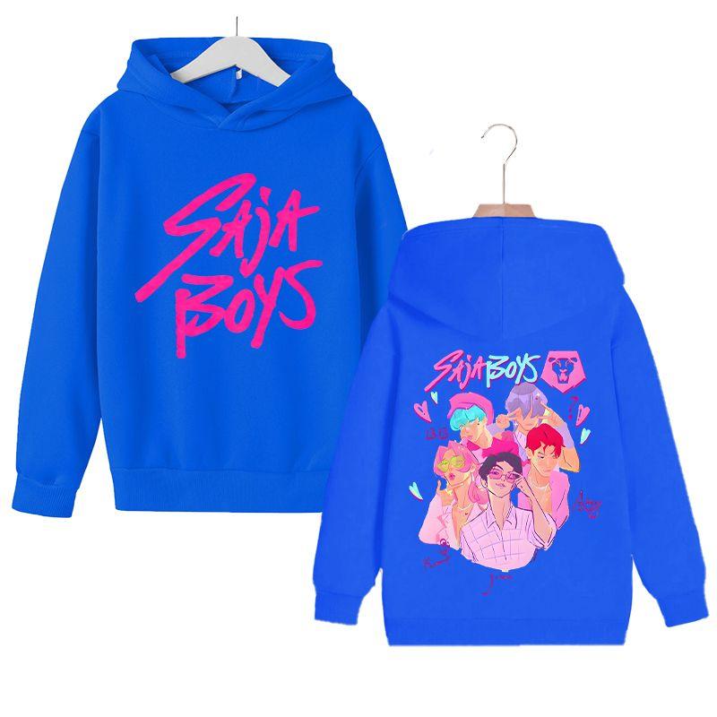 KPop Witch Hunter's Stylish Loose Hoodies for Boys and Girls, Autumn and Winter Children's Fleece Hoodies