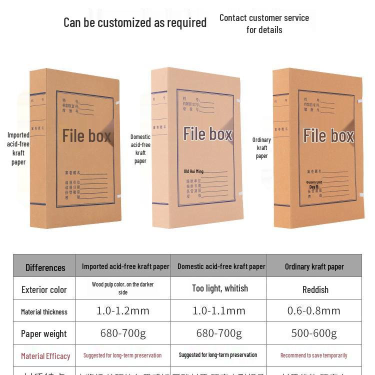 Kraft Acid-Free Thickened Archive File Boxes - 50 Pack