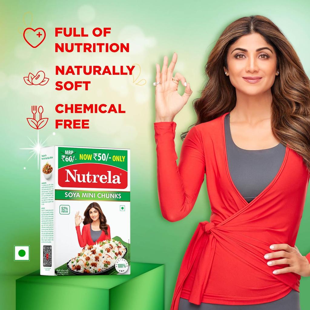 Nutrela Soya Mini Chunks 200 G Pack Of 1 High Protein Vegan Iron Calcium Rich Food