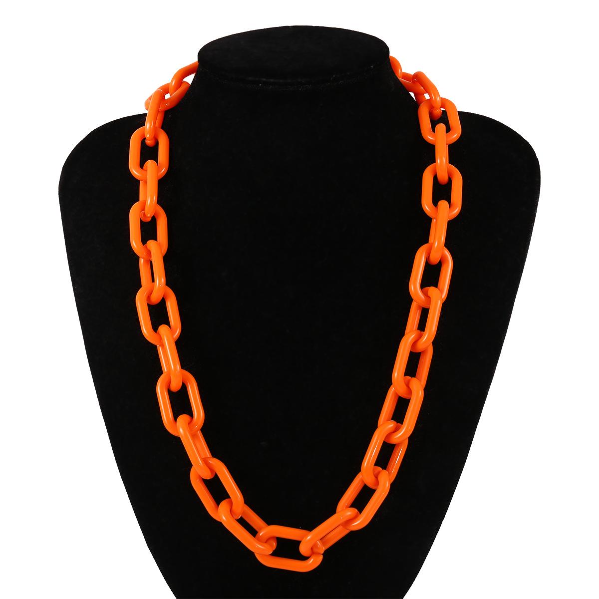 

Женская цепочка на шею, модное красочное акриловое толстое ожерелье для женщин и мужчин, богемное пластиковое колье-воротник, ожерелье, ювелирные изделия, подарки