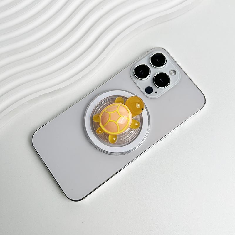 1PC Glow-in-the-Dark Turtle Phone Holder Mini Resin Turtle For Magsafe IPhone Mac Samsung Safe Ring Finger Expanding Stand