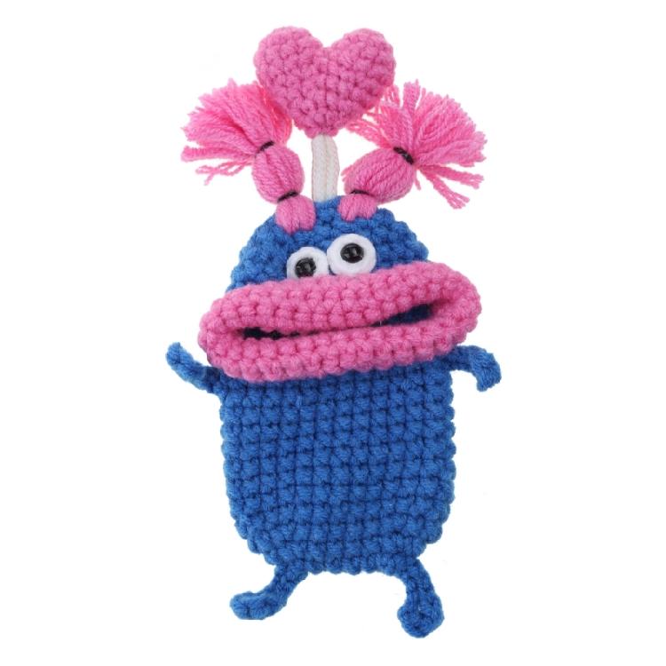Pull Out Car Keys Cases Bag Funny Cartoon Keychains Pouch Hand Knitting Keys Wallets Organizers for Women and Men