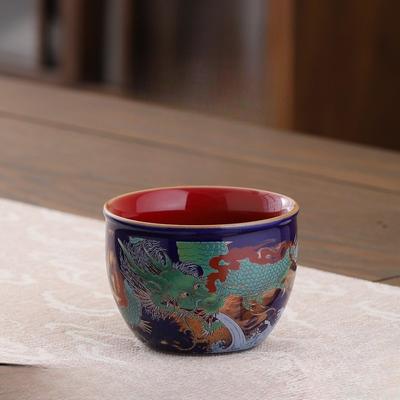 Boutique Emailfarbe Keramik Teetasse Exquisite Kleine Teeschale Chinesische Teezubehör Hochwertige Teetasse