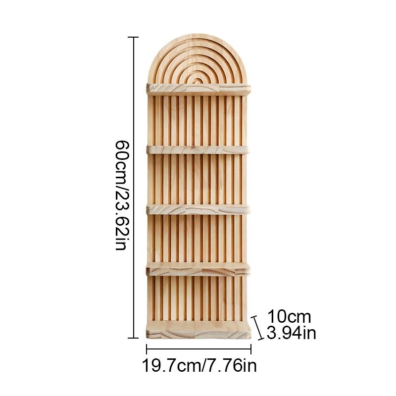 Bohemia Storage Rack Handmade Wood Multipurpose Wall Hanging Creative Crafts Ornaments Home Decoration