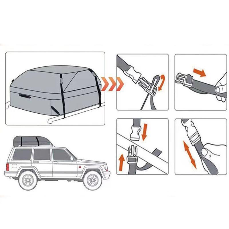 Bolsa de techo para carga de coche, impermeable, para portaequipajes de techo de automóvil, bolsa de almacenamiento, 600D Oxford, para coche, SUV, furgoneta, bolsas de techo plegables