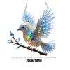 2D Acrylic Diamond Art Hummingbird Window Hanging Decor Crystal Bluebird Stained Art Ornament Outdoor Garden Decoration