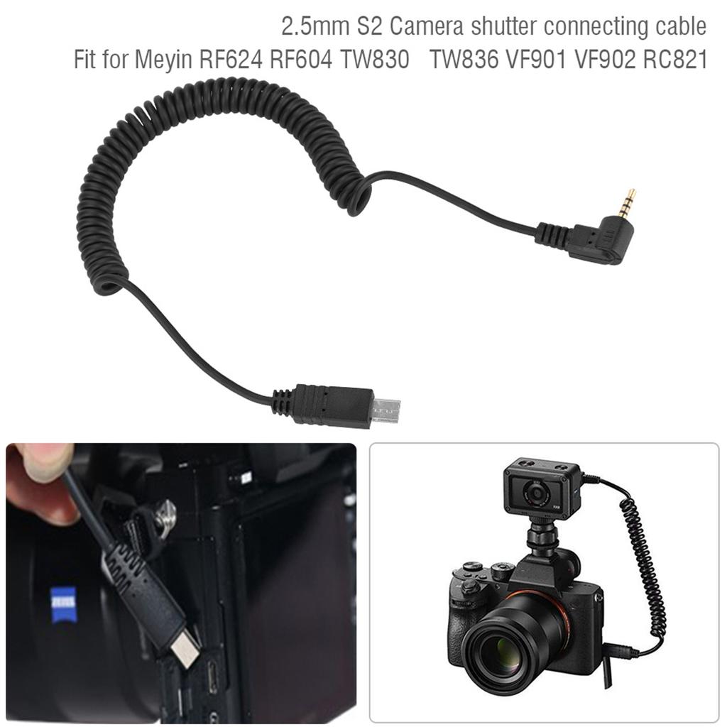 2.5mm S2 Remote Connect Cable for A7 A7R NEX‑3NL A6000 A58 HX300 RX100N