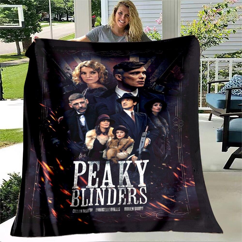 Peaky Blinders Soft Flannel Thin Blanket Popular Gangster TV Blanket Portable Home Travel Office Lunch Break Throw Blanket