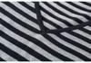 Autumn French Retro V-Neck Batwing Sleeve Striped Loose Sweater Top