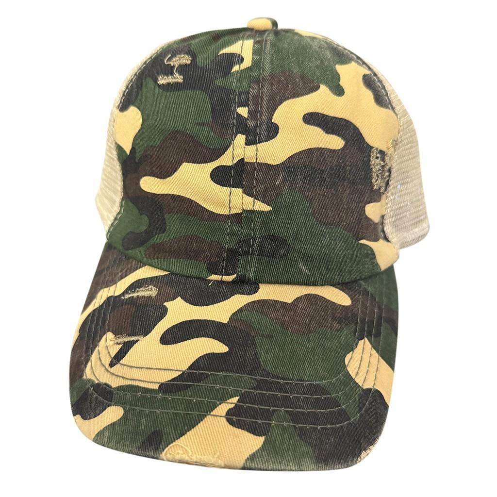 

Обычная бейсбольная кепка с козырьком «Конский хвост», шляпа унисекс с «грязными булочками» Trucker One Size зелёный