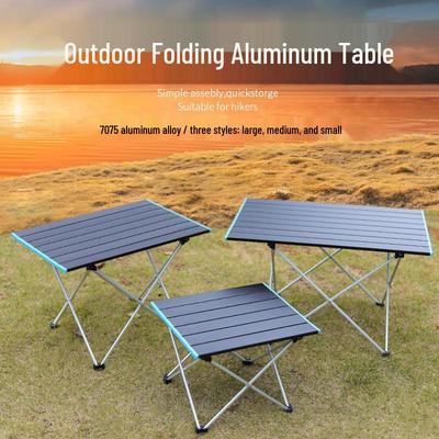 Portable Aluminum Folding Outdoor Table for Camping, Picnics, and BBQs