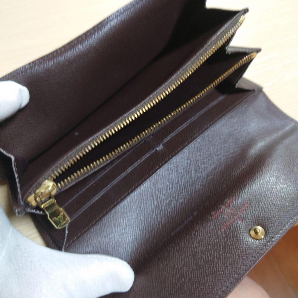 Used [Used] LOUIS VUITTON Damier Bi-fold Long Wallet // Initials T.O