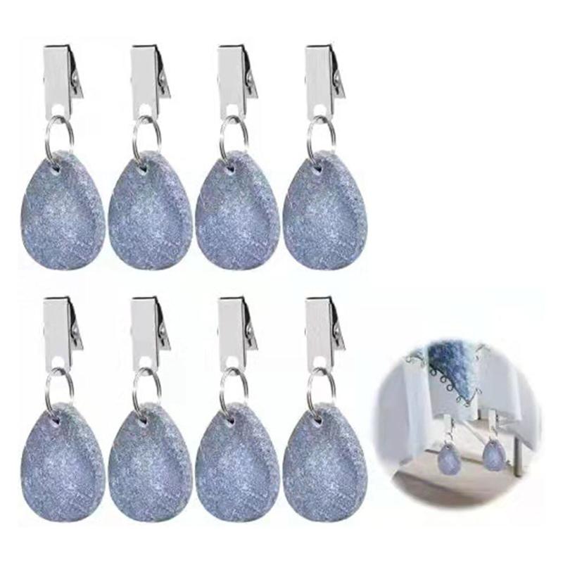 Tablecloth Weights Set of 8 With Metal Clips Table Cloth Pendant Supplies for Home Outdoor Traveling Picnic Accessory