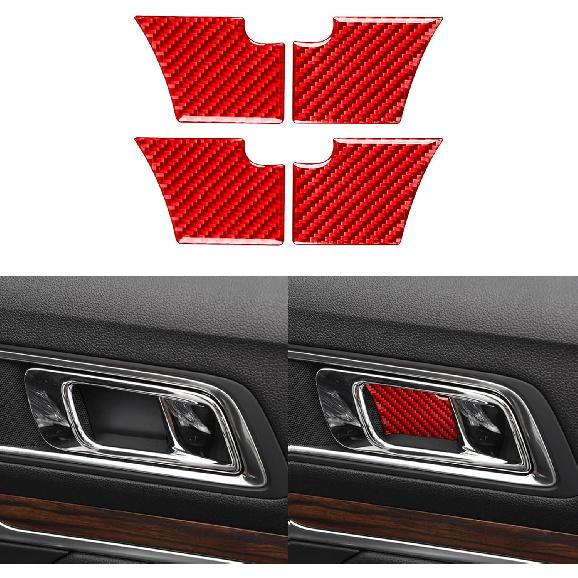 Real Carbon Fiber Car Central Navigation Screen Panel AC Outlet Vent Frame Sticker Compatible with Ford Explorer 2013 2014 2015 2016 2017 2018 2019