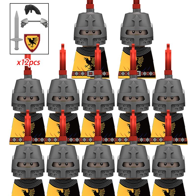 11/12pcs Medieval Military Rome War Action Figures Army Figures Building Blocks Helmet Weapons Accessories Kids for Toys Gifts