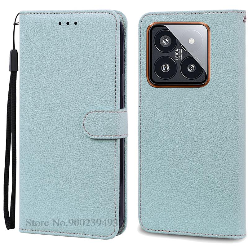 Mi 14 Mi14 Xiaomi14 Pro Case For Xiaomi 14 Case Leather Wallet Flip Case For Xiaomi 14 Pro Cover Coque For Xiaomi Mi 14 Fundas