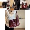 Large Capacity Red Vintage Style Shoulder Tote Bag For Women Ideal Wedding Accessory