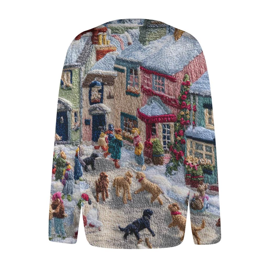 Dámská módní pletená svetrová bunda s dlouhým rukávem a zapínáním na knoflíky