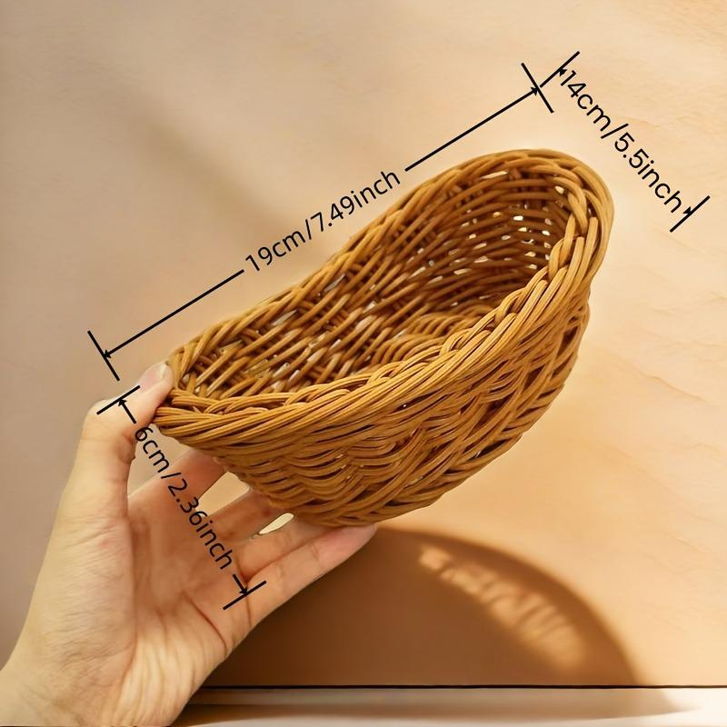 Rattan Woven Storage Basket Multi-Purpose Organizer for Cosmetics Jewelry Dolls Lightweight and Exquisite Shelf Baskets 2119₽