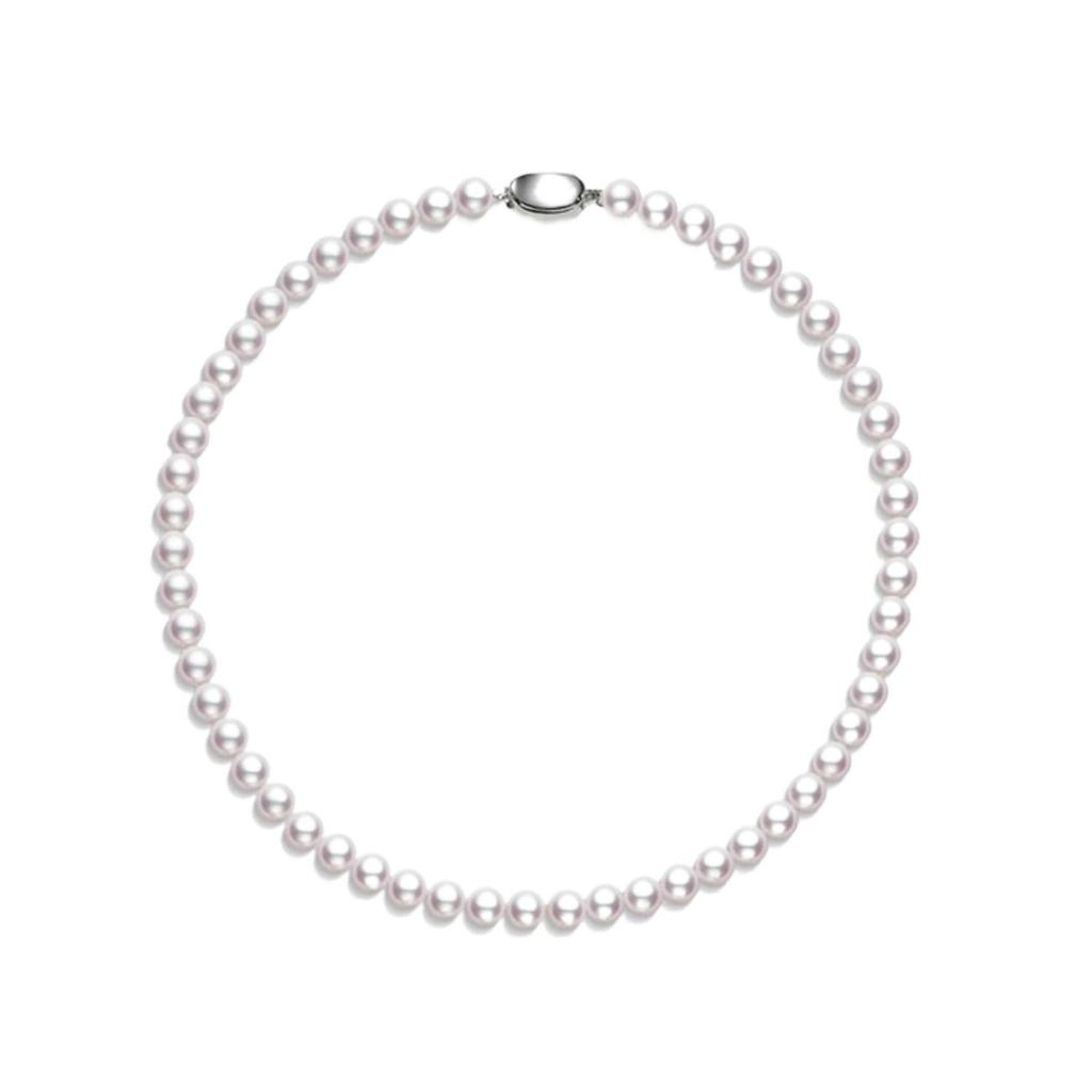 PHNIBIRD Pearl Popular and Premium Shell 925 Sterling Perfect for and Other Special Women's Necklace, Casual, Pearl, 8mm, Silver, 45cm, Weddings,