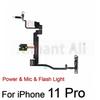 AiinAnt Power / Volume Buttons Mute Wireless Charging FlashLight Power Flex Cable For iPhone 11 Pro Max Repair Phone Parts