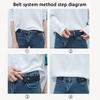 Adjustable Stretch Elastic Waist Band Invisible Belt Buckle-Free Belts For Women Men Jeans Pants Dress No Buckle Easy To Wear