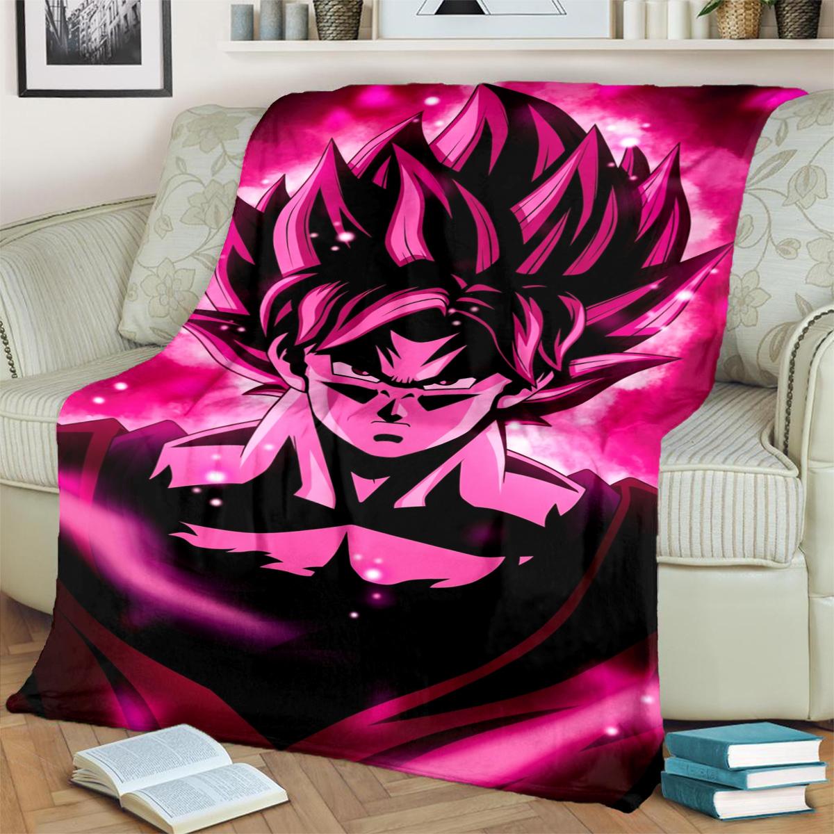 

Dragon Ball! Print Flannel Blanket Soft Comfortable for Bedrooms, Sofas, Beds, Chairs, Picnics, Travel 75x90cm