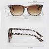 2pcs Vintage Black Square Sunglasses Woman Luxury Brand Small Rectangle Sun Glasses Female Gradient Clear Mirror Oculos De Sol