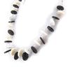 NOA [K0181] - Collier Créateur 'Coloriage' noir ivoire