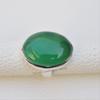 Handmade Oval Green Onyx Ring, 925 Sterling Silver, December Birthstone