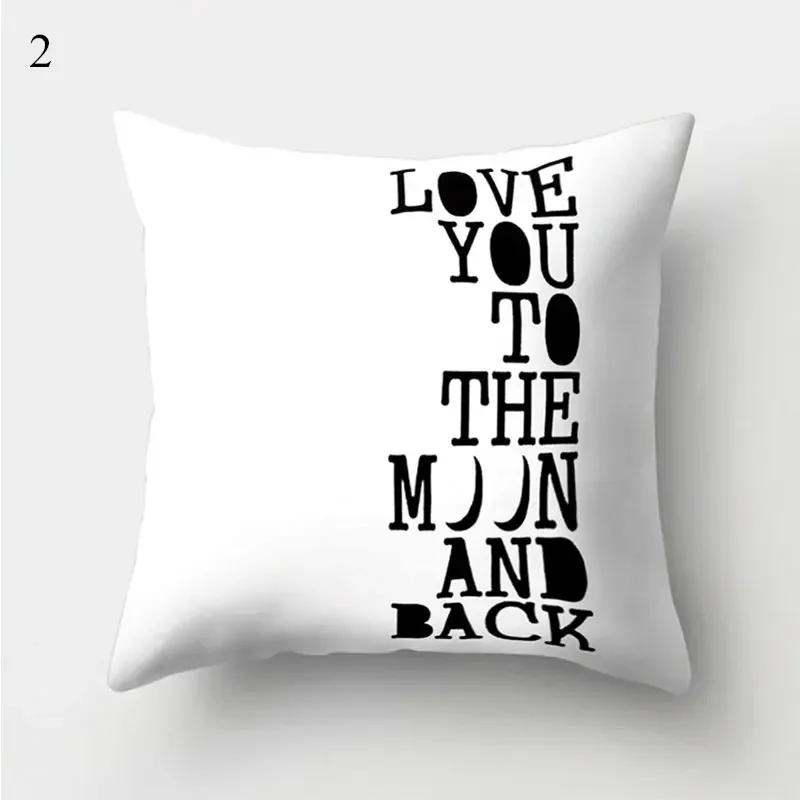 Throw Pillowcase Home Decor New Black and White Geometric Cushion Cover Decorative
