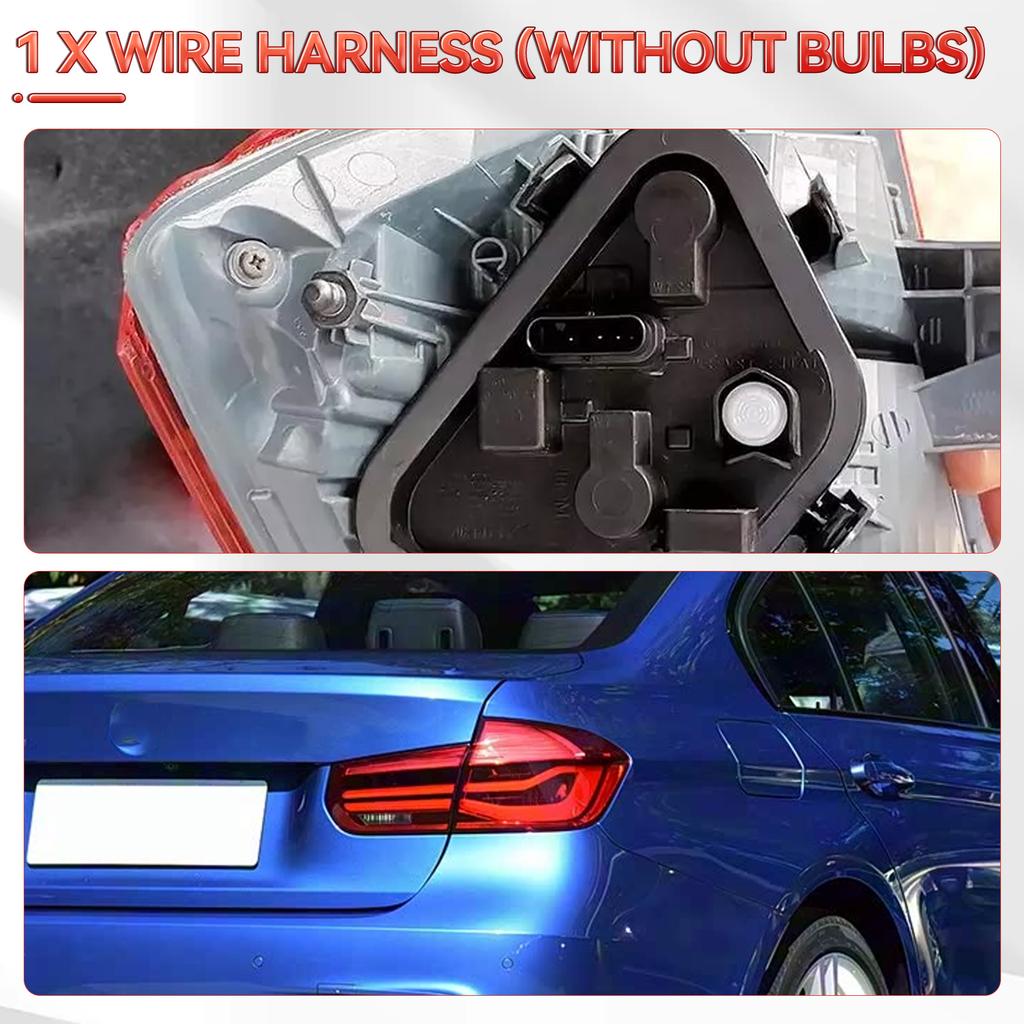 Auto Rücklicht Bausatz Rücklicht Lampenfassung mit Kabelstecker #63217313044 Für BMW 3er F30 F35 F80 320 328 335 2013-19