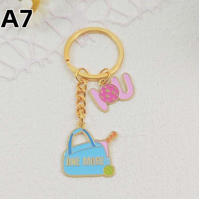 

1/4 шт. Креативная металлическая брелок для пиклбольной ракетки, красочные полые брелоки в виде мяча для гольфа, подвеска для подарочного пакета для вечеринки для фанатов динка, брелок