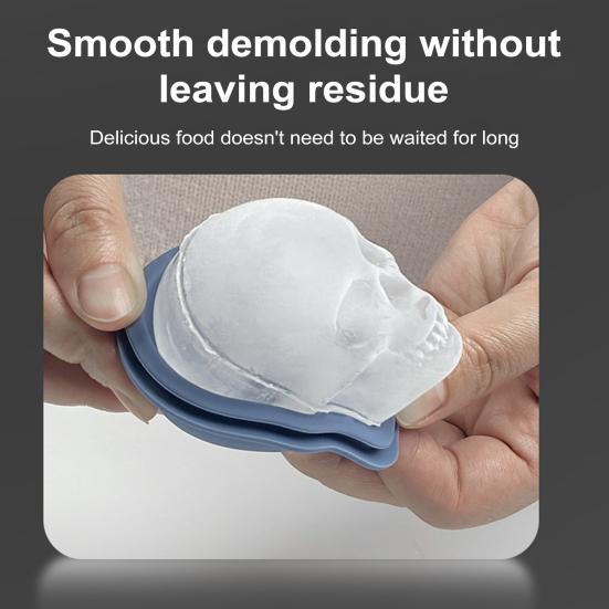 Forma na ledové kostky ve tvaru kostry Velký silikonový tác na led pro whisky, koktejly, džus Bez BPA Výrobník ledu ve tvaru lebky Halloweenské párty potřeby