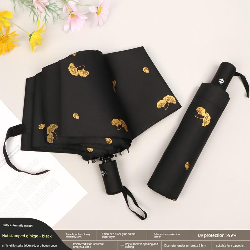 Dual-Purpose Umbrella for Girls, Foldable, Stylish, Compact, Portable, Automatic Sunshade, Sun Protection, Uv Protection, Sun Umbrella